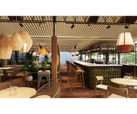 2022 Design d'intérieur temporaire de Restaurant, comptoir de Bar à café, Design de meubles de Bar de Restaurant Commercial