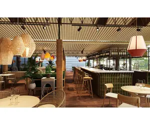 2022临时餐厅室内设计咖啡吧柜台商业餐厅酒吧家具设计