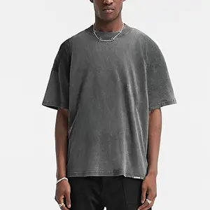Men's Tshirts Custom Logo Heavyweight Blank High Quality Streetwear Crew Neck 100% Cotton T Shirts Logo Design T-shirt For Men