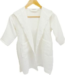 Serviette de <span class=keywords><strong>bain</strong></span> à capuche en coton biologique pour enfants <span class=keywords><strong>Peignoir</strong></span> en mousseline respirante avec bonnet de <span class=keywords><strong>bain</strong></span> pour enfants Coton biologique certifié - Product Image 5