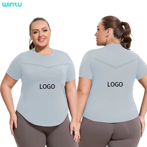 Wintu XXXXL T-shirts de course pour femmes Simple Casual Quick-Dry Sport Fitness Wear Sexy Plus Size Women Clothing Activewear - Product Image 3