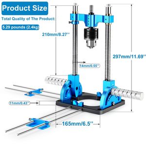 Accessoires pour outils électriques portables Goupilles à centrage automatique Guide de perçage Angle réglable <span class=keywords><strong>0</strong></span> ° 60 ° <span class=keywords><strong>1</strong></span>/16-<span class=keywords><strong>1</strong></span>/<span class=keywords><strong>2</strong></span> \ "Gamme de serrage du mandrin Multi - Product Image 6