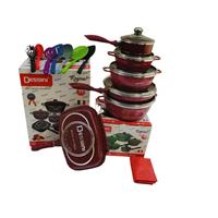 Ensemble de casseroles et poêles en gros, 23 pièces, antiadhésif, en granit, pour cuisine, ustensiles de cuisson en aluminium