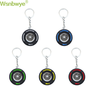 Tire Keychain Cute Creative Couple Wire Wheel Decision Wheel Keychain Decision Wheel Rubber Color Rubber Wheel Keychain