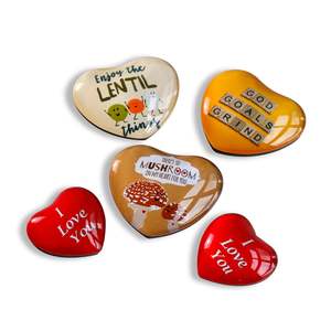 Aimants de réfrigérateur en forme de cœur personnalisés, aimants en verre cristallin en forme de cœur pour souvenir ou cadeau - Product Image 6