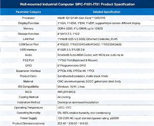 คอมพิวเตอร์อุตสาหกรรมติดผนัง รุ่น Core 12th-14th Gen I3/I5/I7/I9 128GB DDR4 2.5GbE LAN PCIe X16/X4 ผลิตในจีน - Product Image 4