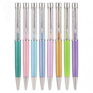 Hot Stock Crystal Diamond Filled Metal <b>Rotating</b> Ballpoint Pen Multi Color for Business Promotional Wholesale Gift Stationery - Product Image 1