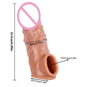 Hot Bán TPE Dương Vật Mở Rộng Tay Áo Bìa Người Đàn Ông Mở Rộng Dày Dương Vật Chậm Trễ Bao Cao Su Đồ Chơi Tình Dục Cho Nam Giới Các Cặp Vợ Chồng - Product Image 4