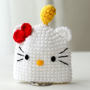 Offre Spéciale créatif fait à la main en forme d'animal tricoté clé sac mignon clé de voiture housse de protection tricoté Crochet <span class=keywords><strong>sacs</strong></span> - Product Image 2