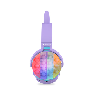Juguetes Sensoriales Antiestrés Push Bubble JKK-<span class=keywords><strong>pop</strong></span> It, Audífonos Bluetooth para Niños con Luces LED Intermitentes, Set de Regalo para Niños - Product Image 2