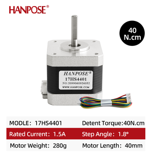 Hanpose ชุดมอเตอร์สเต็ปเปอร์ CNC 5.6A <span class=keywords><strong>17HS4401</strong></span> 1.5A 40N.CM DM542ขับแรงบิด12โวลต์ nema17สเต็ปเปอร์มอเตอร์ไดรฟ์ - Product Image 2