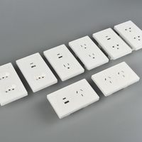 Boîtier en plastique pour interrupteur d'éclairage et prise intelligente Tuya WIFI avec ports USB et Type C, sans verre, 120*72*38mm CN236