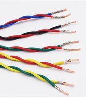 Câbles électriques 2*2.5mm, torsadés, flexibles, en cuivre, isolation PVC, utilisation en bâtiment, système basse tension, longueur personnalisée