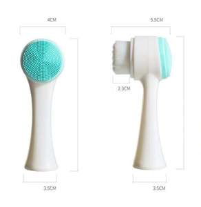 <span class=keywords><strong>Brosse</strong></span> <span class=keywords><strong>nettoyante</strong></span> faciale manuelle double face avec poils doux et têtes en <span class=keywords><strong>silicone</strong></span>, idéale pour les soins nettoyants du <span class=keywords><strong>visage</strong></span> à domicile - Product Image 6