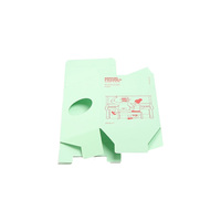 Boîte en carton auto-érectible personnalisée avec fenêtre, motif dessin au trait de dessin animé, recyclable, rectangulaire, emballage alimentaire de qualité alimentaire