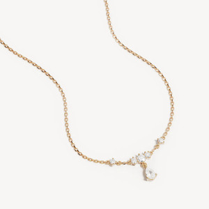 <span class=keywords><strong>Collier</strong></span> en or 18 carats avec diamant de laboratoire Silent Bloom, <span class=keywords><strong>collier</strong></span> en argent sterling 925, sans ternissement, ensemble de boucles d'oreilles fines, personnalisation - Product Image 1