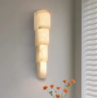 Applique murale moderne contemporaine de luxe en marbre naturel espagnol lumière LED pour salon fond mur allée chevet maison