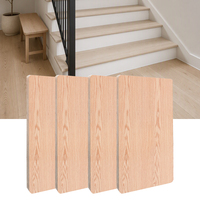 Marchepied d'escalier en chêne rouge de 11 mm, planche de bois dur non finie, marchepied d'escalier en bois sur mesure, vente en gros d'usine OEM