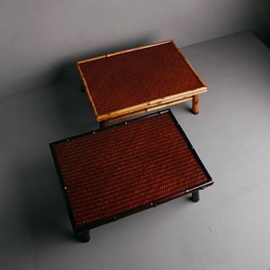 <b>Bamboo</b> Dining <b>Table</b> Rectangle Handmade Asian Style Wood Top <b>Bamboo</b> Legs - Product Image 4
