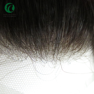 BH pizzo francese ben sbiancato nodi anteriori capelli umani sostitutivi parrucchino parrucca uomo sistema capelli umani - Product Image 6