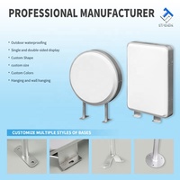 Boîte à lumière LED rectangulaire en aluminium, double face, illuminée, rotative, résistante aux intempéries, haute luminosité 10000 lumens, impression HD UV