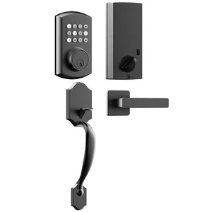 Wasserdichter elektronischer Eingangs riegel für den Außenbereich mit quadratischer Tastatur-Frontplatte Keyless Entry Smart Front Door Lock