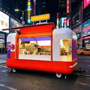 Véhicule de restauration vintage personnalisé, remorque mobile pour hot-dogs, pizzas, café, glaces, <span class=keywords><strong>camping</strong></span>, marché, buffet - Product Image 4