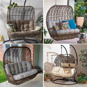 Sedia da altalena in Rattan per adulti con cuscino per sedia a dondolo in corda di cotone di alta qualità - Product Image 2