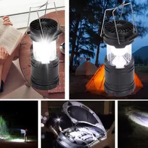 Howlighting sans câblage Portable étanche antidérapant d'urgence Led Camping lumières lanterne de Camping en plein air avec ventilateur