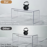 Présentoirs portables en acrylique, supports de présentation de 5 mm d'épaisseur, rehausseurs d'étagères pour parfums, jouets, cupcakes, haltères, figurines