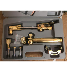 طقم لحام وقطع مع مشعل للأكسجين والأسيتيلين، مجموعة أدوات لحام محمولة لقطع المعادن - Product Image 2