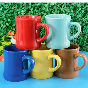 Custom Solid Color <b>Ceramic</b> <b>Mug</b> Waist-Shaped Coffee <b>Mug</b> Porcelain Tea Cup - Product Image 2