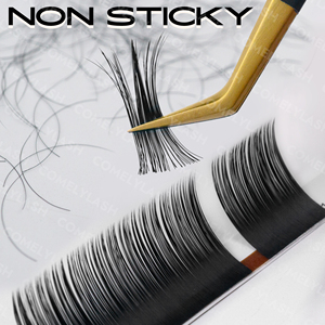 Extensions de cils individuelles en cachemire, fabrication artisanale, 16 rangées, <span class=keywords><strong>J</strong></span> B C CC D, douces, professionnelles, marque privée, volume classique, plateaux de cils - Product Image 2