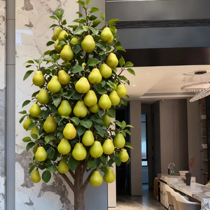 Árbol de Flores de Pera Artificial, Árbol de los Deseos con Flores Reales para Bodas, Hoteles, Centros Comerciales, Restaurantes, Decoración de Interiores y Exteriores - Product Image 1
