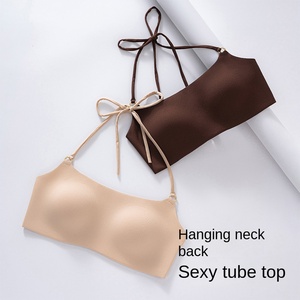 Soutien-gorge push-up pour femme, style collier, pour petites poitrines, sexy, dos élégant, bretelles fines, sans couture, invisible, dos nu - Product Image 2