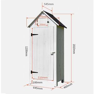 Armoires de rangement de jardin extérieures écologiques et imperméables en <span class=keywords><strong>bois</strong></span>, abri pour <span class=keywords><strong>bois</strong></span> de chauffage, rangement d'outils, montage facile - Product Image 2