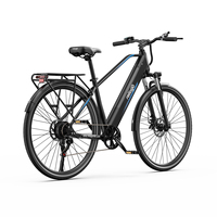 Vélo électrique Reliago C29 Lite certifié CE avec porte-bagages arrière, phare intégré, feu arrière de freinage, batterie au lithium, moteur sans balais 250W