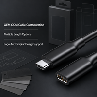 Kabel Ekstensi USB 3.2 Tipe C OEM ODM dengan 20Gbps 100W PD dan Dukungan 4K 60Hz untuk Laptop, Docking Station, dan Monitor