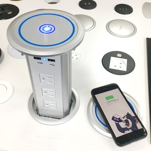 Prise escamotable motorisée intelligente avec protection contre les surtensions et double station de charge USB pour îlot de <span class=keywords><strong>cuisine</strong></span> - Product Image 5