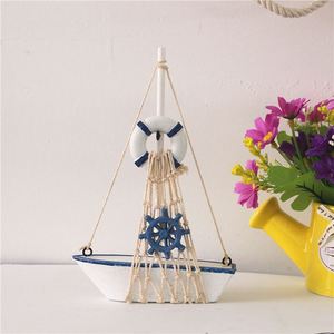 11*17 cm bateau ancre gouvernail et filets <span class=keywords><strong>de</strong></span> <span class=keywords><strong>pêche</strong></span> élément en bois voilier modèle nautique décoration <span class=keywords><strong>de</strong></span> la maison bureau bureau ornement - Product Image 4