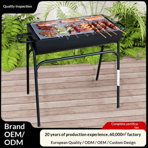 Horno <span class=keywords><strong>de</strong></span> carbón engrosado <span class=keywords><strong>de</strong></span> media cara, portátil y desmontable para exteriores, con parrilla y depósito <span class=keywords><strong>de</strong></span> aceite, para <span class=keywords><strong>asar</strong></span> <span class=keywords><strong>carne</strong></span> en el patio - Product Image 2