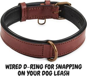 Collier pour chien en cuir réglable avec logo personnalisé en gros - Product Image 3