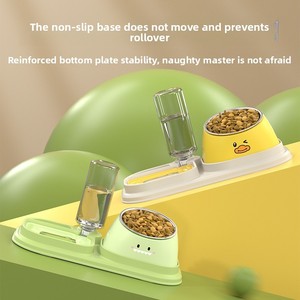 Factory Direct Sale Pet Square Feeding <strong>Bowl</strong> Visible <strong>Feeder</strong> <strong>3</strong> in 1 Pet <strong>Feeder</strong> for <strong>Dog</strong> Cat Water Food Pet Supplies - Product Image 4