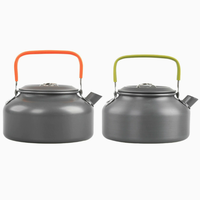 Bouilloire à eau en alumine pour pique-nique en plein air, théière, ustensiles de cuisine portables, cafetière pour 1-2 personnes, randonnée, camping, voyage, 0,8 L