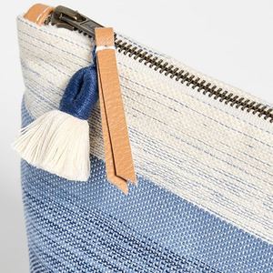 Trousse de Maquillage Pliable Écologique et Résistante à l'Eau pour Femme, Sac Cosmétique en Toile Personnalisable avec Pompon, Fermeture Éclair Réutilisable - Product Image 2