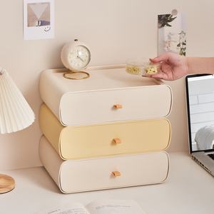 Современные многоуровневые настольные органайзеры для дома и офиса, пластиковые ящики из полипропилена, прямоугольные, для хранения мелочей, штабелируемые, объемом 3-6 л - Product Image 6