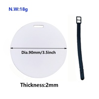 Étiquette de bagage Awesomesub en plastique FRP pour sublimation, transfert thermique, rectangulaire, ronde, double face, impression DIY, épaisseur 2 mm, tendance