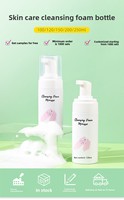 Flacon pompe cylindrique en PET transparent de 100 ml pour cosmétiques et shampoings, modèle FXPM0256, couleur spray