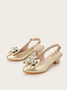 Zapatos de Tacón Alto para Niñas, Primavera 2026, Nuevos con Lazo, Estilo Princesa, Sandalias para 7-12 Años, Cierre de Velcro - Product Image 6