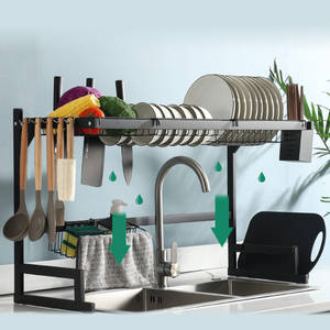 Adjustable Over Stainless Steel <b>Dish</b> Drying Kitchen <b>Rack</b> - Product Image 1